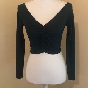 Ruched versatile crop top